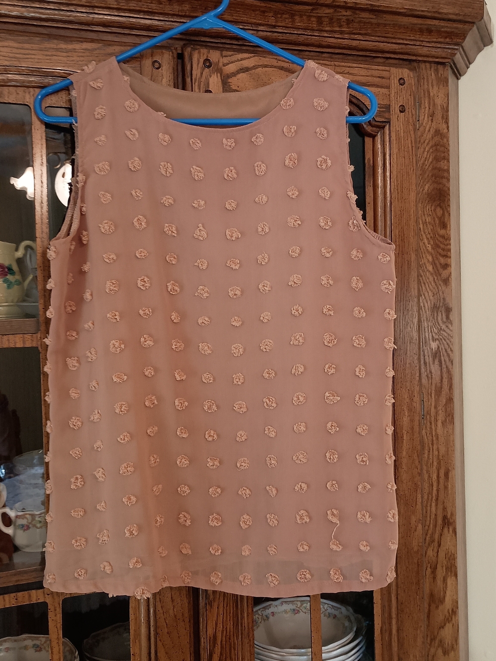 Flutter Dot Sleeveless Camisole - Blush